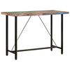 vidaXL Table de bar 150x70x107 cm bois massif de r&eacute;cup&eacute;ration et fer