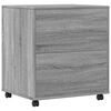 vidaXL Support d'imprimante avec roulettes sonoma gris 60x50x67 cm