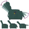 vidaXL Fauteuil inclinable de massage Vert fonc&eacute; Tissu