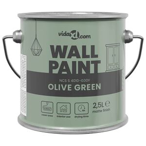 vidaXL Peinture murale Vert