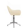 vidaXL Chaises pivotantes &agrave; manger lot de 4 Cr&egrave;me Tissu