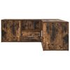 vidaXL Armoire d'angle ch&ecirc;ne fum&eacute; 200x40x45 cm bois d'ing&eacute;nierie