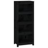 vidaXL Biblioth&egrave;que Noir 50x35x125,5 cm Bois de pin massif