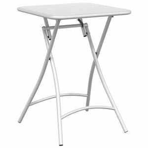 vidaXL Table bistrot Blanc 55 x 55 x 72,5 cm Acier rev&ecirc;tu de poudre
