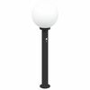 vidaXL Borne lumineuse avec d&eacute;tecteur 80 cm Noir IP44