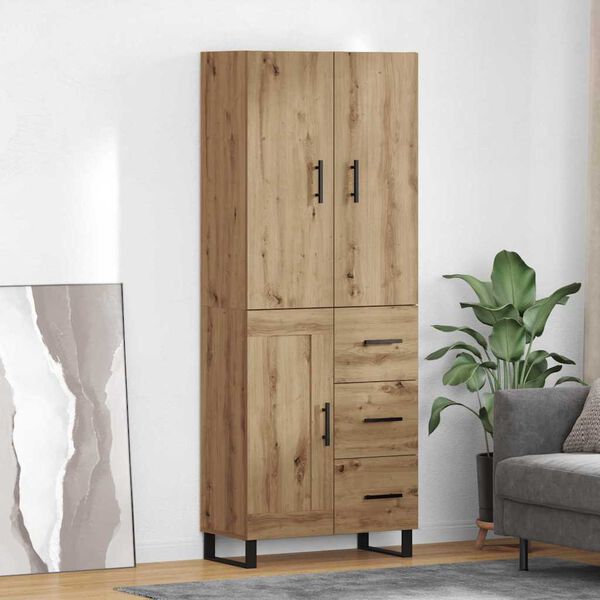 vidaXL Haut Armoire 2 pcs Ch&ecirc;ne artisanal 69,5 x 34 x 180 cm