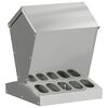 vidaXL Mangeoire pour poules Argent 30 x 30 x 39 cm Acier galvanis&eacute;