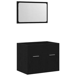 vidaXL Ensemble de meubles salle de bain 2 pcs ch&ecirc;ne noir