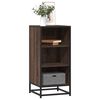vidaXL Buffet ch&ecirc;ne marron 35,5x35x76 cm bois d'ing&eacute;nierie et m&eacute;tal