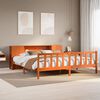 vidaXL Lit biblioth&egrave;que sans matelas cire marron 200x200 cm pin massif