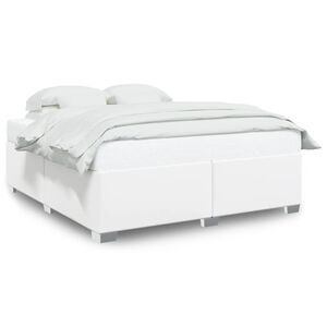 vidaXL Cadre de lit sans matelas blanc 200x200 cm similicuir