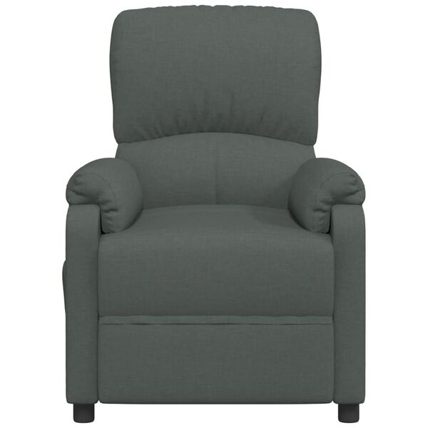 vidaXL Fauteuil de massage inclinable Gris fonc&eacute; Tissu