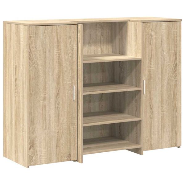 vidaXL Bureau r&eacute;ception ch&ecirc;ne sonoma 135x50x103,5 cm bois d'ing&eacute;nierie