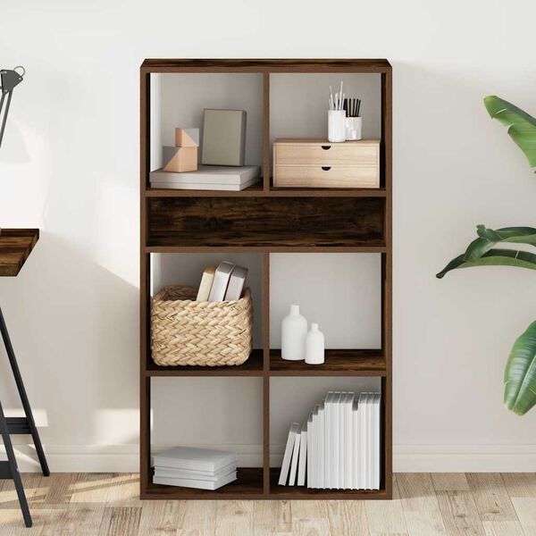 vidaXL Bibliothèque chêne fumé 66x31x112 cm bois d'ingénierie