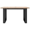 vidaXL Table basse cadre en O 60x60x40 cm bois de pin massif et acier