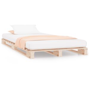 vidaXL Lit de palette 90x200 cm bois de pin massif
