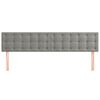 vidaXL T&ecirc;tes de lit 2 pcs Gris clair 90x5x78/88 cm Velours