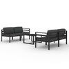 vidaXL Salon de jardin 5 pcs avec coussins Aluminium Anthracite