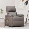vidaXL Fauteuil de massage Taupe Tissu