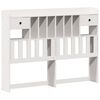 vidaXL Lit biblioth&egrave;que sans matelas blanc 150x200 cm bois pin massif