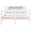 vidaXL Lit bibliothèque sans matelas blanc 135x190 cm bois pin massif