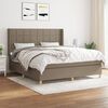 vidaXL Sommier &agrave; lattes de lit avec matelas Taupe 160x200 cm Tissu
