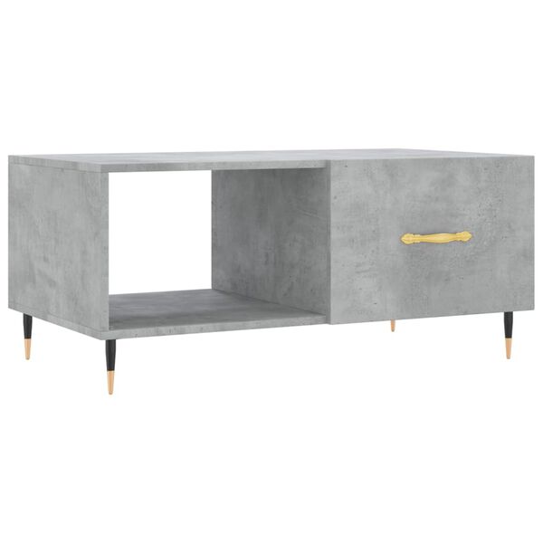 vidaXL Table basse gris béton 90x50x40 cm bois d'ingénierie