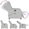 vidaXL Fauteuil de massage inclinable gris nuage tissu
