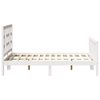 vidaXL Cadre de lit sans matelas blanc bois de pin massif