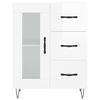 vidaXL Buffet Blanc brillant 69,5x34x90 cm Bois d'ingénierie