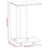 vidaXL Table d'appoint avec roues Noir 40x30x63,5 cm Bois d'ingénierie