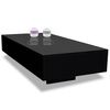 vidaXL Table basse noir brillant