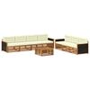 vidaXL Ensemble de canap&eacute;s d'ext&eacute;rieur 8 pcs Naturel et Cr&egrave;me