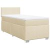 vidaXL Sommier &agrave; lattes de lit avec matelas Cr&egrave;me 80x200 cm Tissu