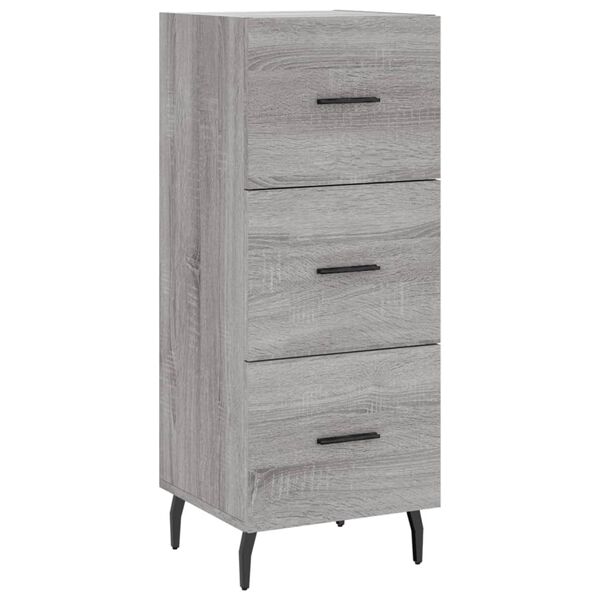 vidaXL Buffet Sonoma gris 34,5x34x90 cm Bois d'ing&eacute;nierie