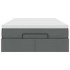 vidaXL Cadre de lit ottoman avec matelas gris foncé 120x200cm tissu