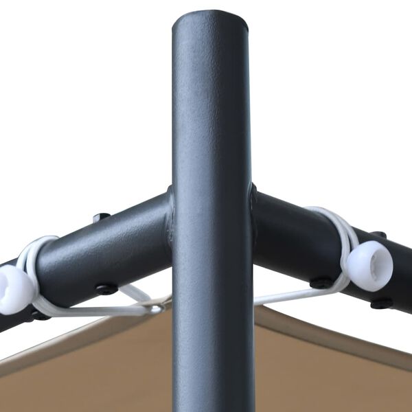 vidaXL Belvédère avec toit incliné 300x300x257 cm Beige 180 g/m²