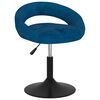 vidaXL Chaises pivotantes &agrave; manger lot de 4 Bleu Velours