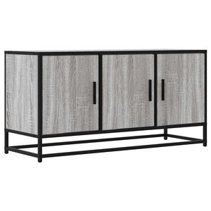 vidaXL Meuble TV sonoma gris 100x35x50 cm bois d'ing&eacute;nierie et m&eacute;tal