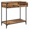 vidaXL Table console Bois Ancien 75 x 34,5 x 75 cm Bois d'ingénierie