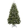 vidaXL Sapin de No&euml;l artificiel avec 300 LED Vert 210 cm PVC et m&eacute;tal