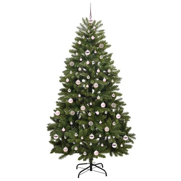 vidaXL Sapin de No&euml;l artificiel avec 300 LED Vert 210 cm PVC et m&eacute;tal