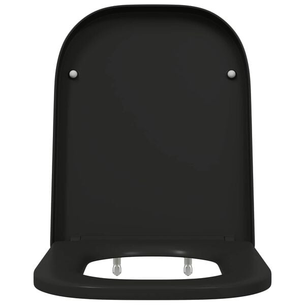 vidaXL Si&egrave;ge de toilette Noir 44,5 x 35 x 3,6 cm Duroplast