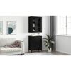 vidaXL Haut Armoire 2 pcs Ch&ecirc;ne noir Bois d'ing&eacute;nierie