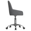 vidaXL Chaise pivotante de bureau Gris fonc&eacute; Tissu