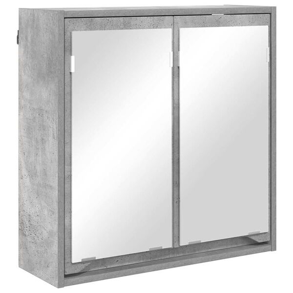 vidaXL Armoire Miroir de Salle de Bain Gris b&eacute;ton 60 x 20 x 60 cm