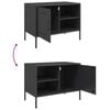 vidaXL Meubles TV 2 pcs noir 68x39x50,5 cm acier