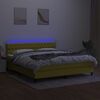 vidaXL Sommier &agrave; lattes de lit avec matelas LED Vert 180x200 cm Tissu