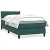 vidaXL Sommier &agrave; lattes de lit et matelas vert fonc&eacute; 100x220cm velours