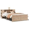 vidaXL Lit biblioth&egrave;que sans matelas 150x200 cm bois massif de pin